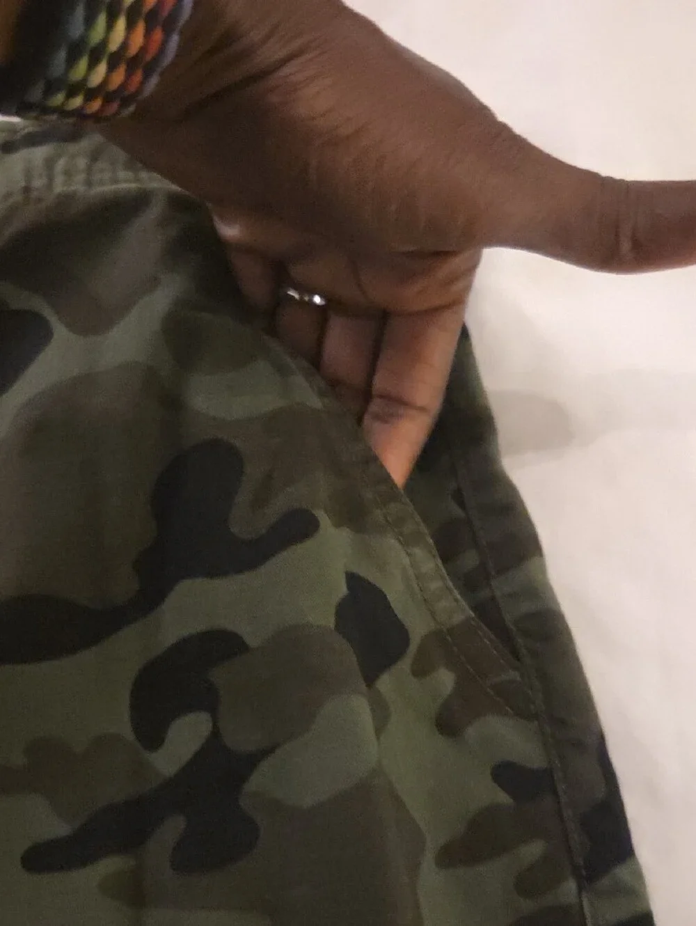 Old Navy Boy's Camo Cargo Shorts - Green & Black